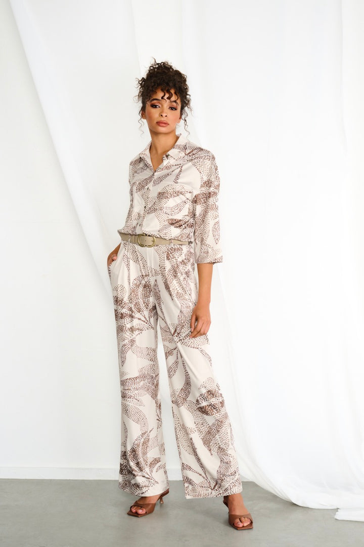 K-design - Broek met print en bijpassende riem (A211P978) - What Els!