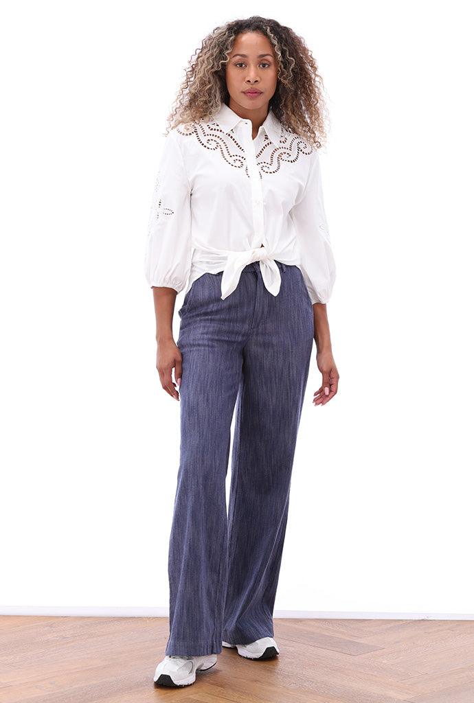 K-design - Broek in jeans look (A733Dark blue jeans) - What Els!