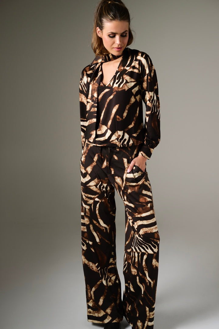 K-Design - Wijde broek met design (B201)