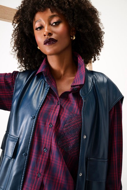 K-Design - Vegan lederen bomber jas (B759)