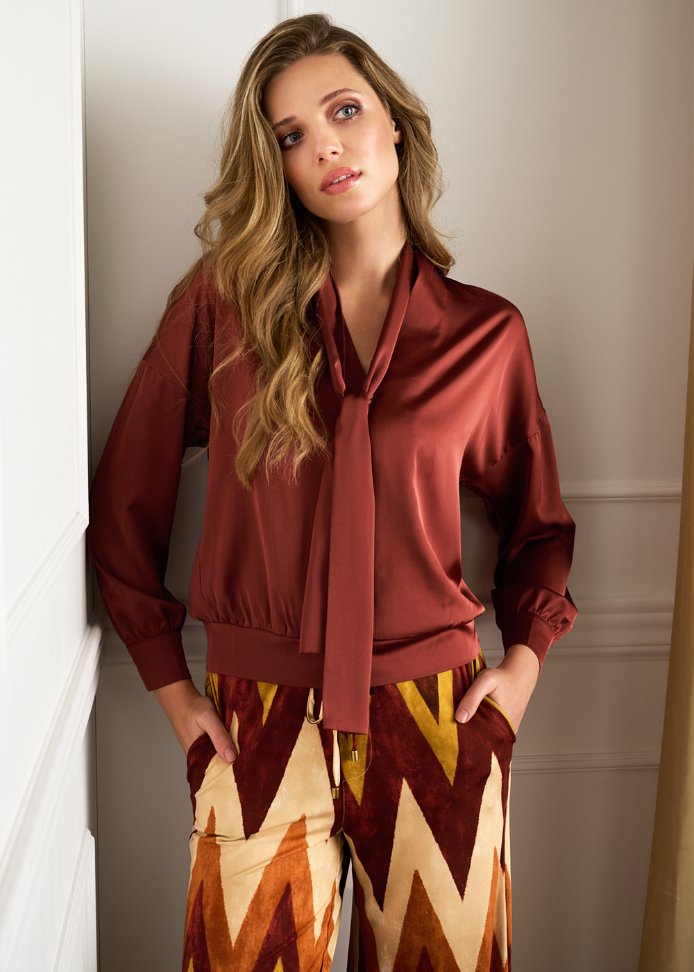 K-design - Broek met print en trekkooord - What Els!