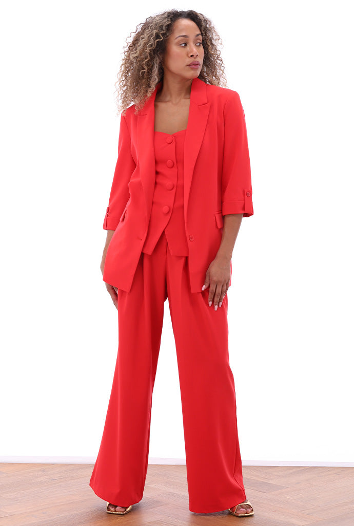 K-design - Blazer avec 2/3 mouwen et das