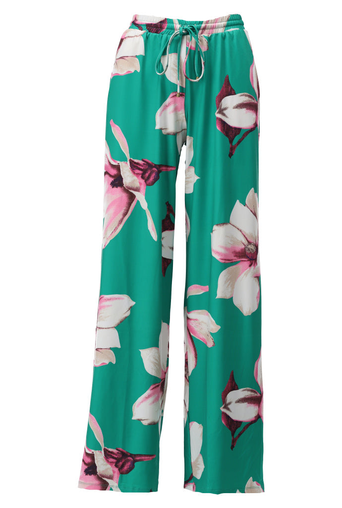 K-design - Broek met print en trekkoord (C101)