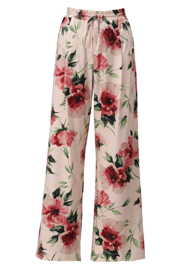 K-design - Broek met print en trekkoord (C210)