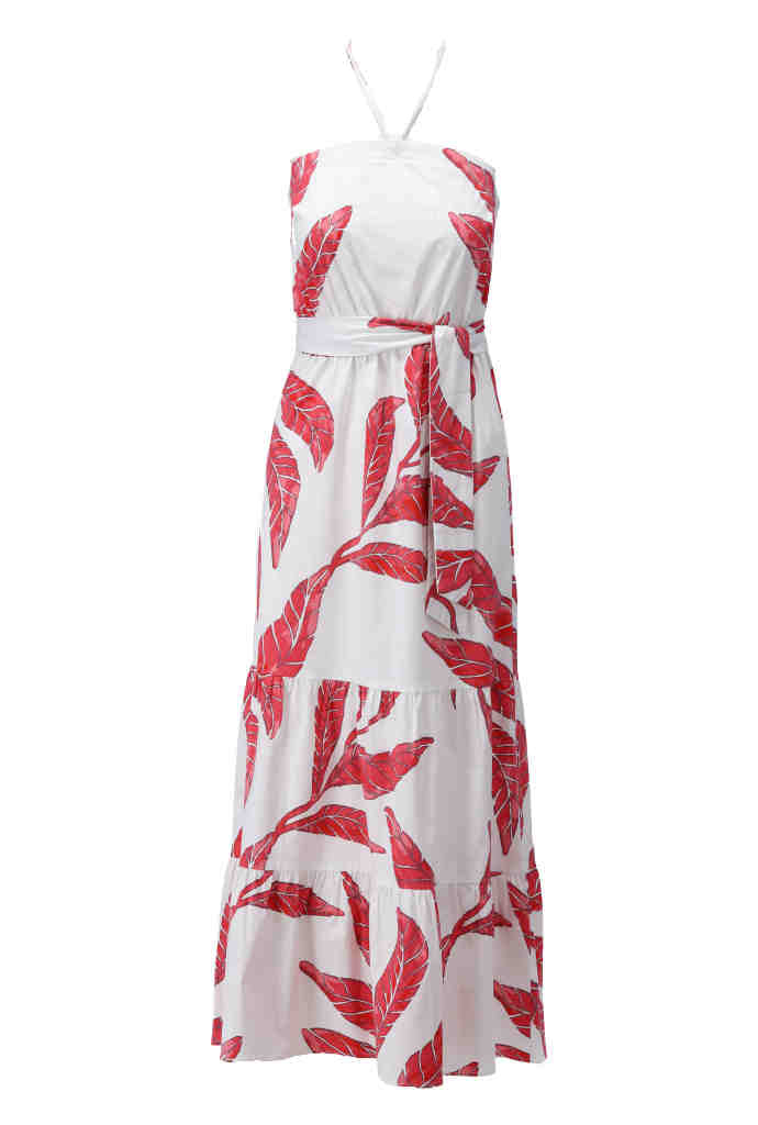You're my lobster - Bandeau dress met design en stoffen riem (C715L)