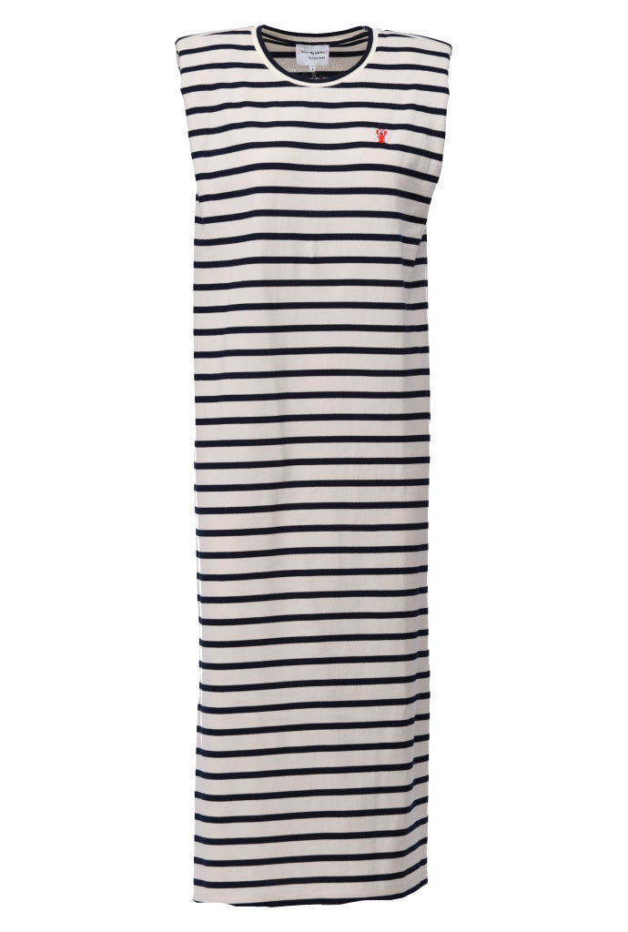 You're my lobster - Gestreepte mouwloze midi jurk (C752L)