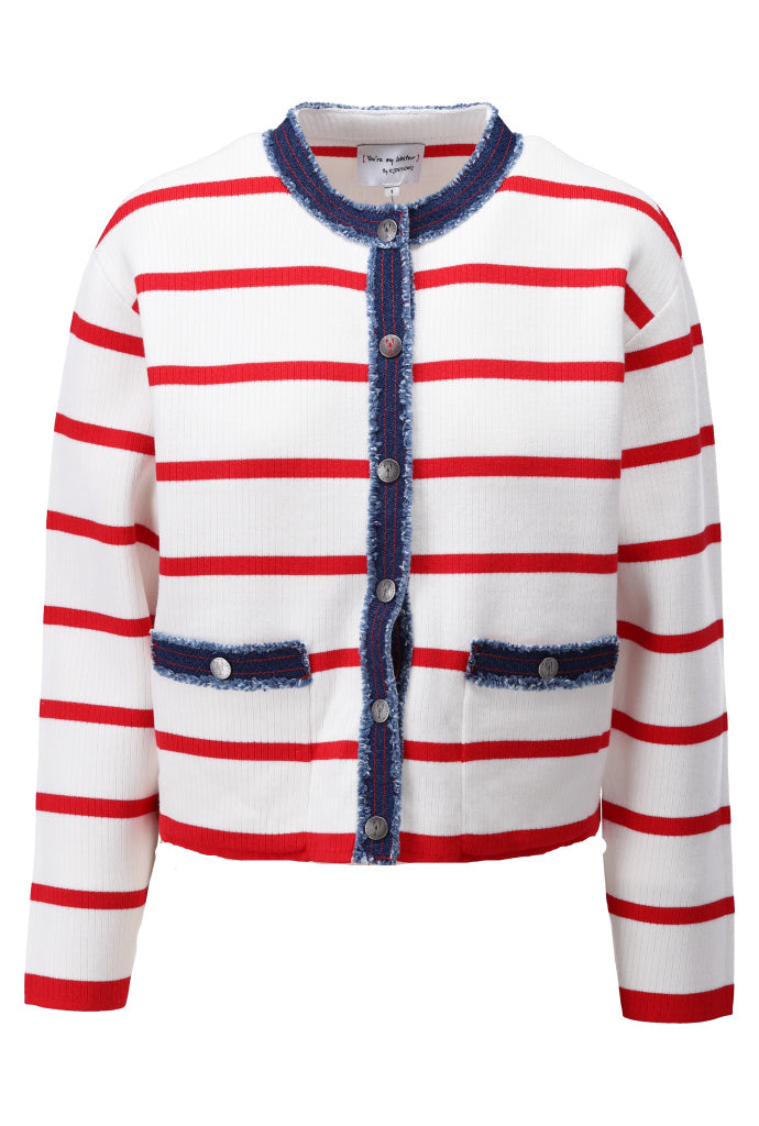 You're my lobster - Cardigan met strepen (C811L)