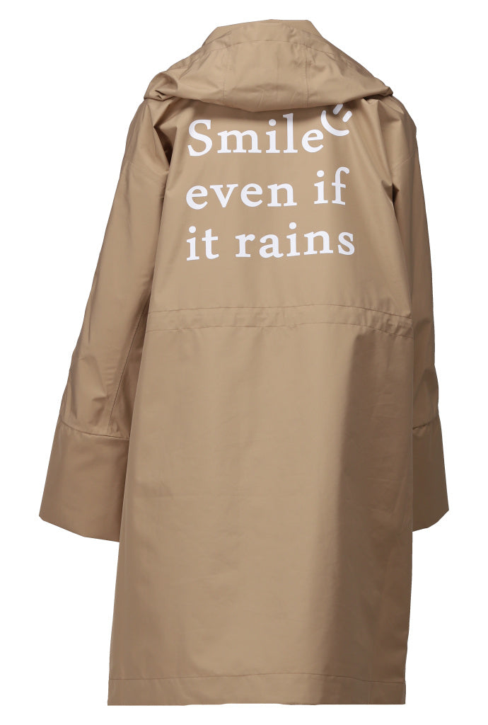 You're my lobster - Regenjas met tekst op rug (C912L) — packshot khaki back