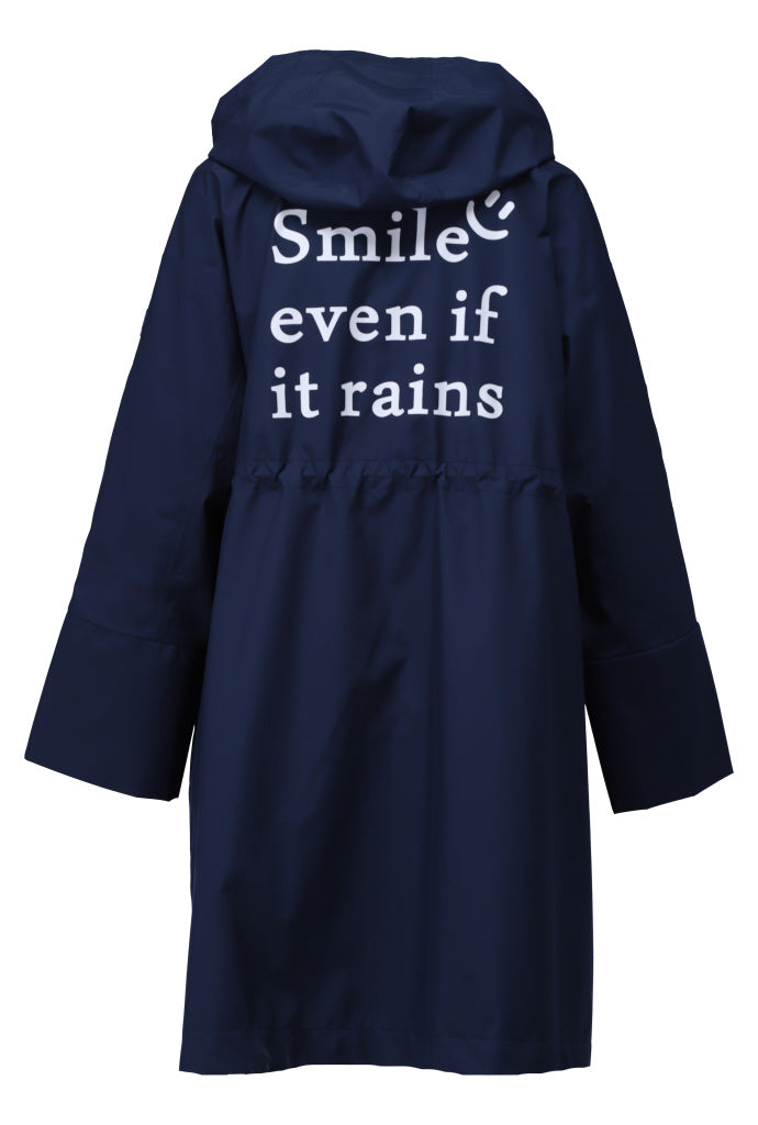 You're my lobster - Regenjas met tekst op rug (C912L) — packshot navy blazer back