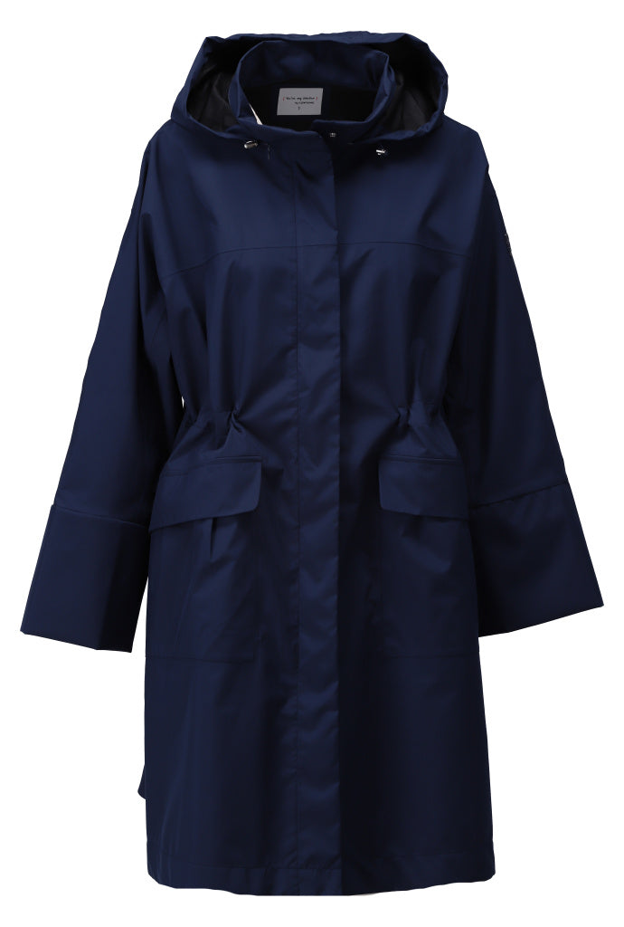 You're my lobster - Regenjas met tekst op rug (C912L) — packshot navy blazer