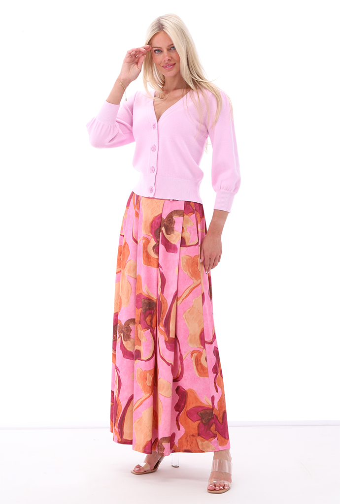 K-design - Rok met print en plooi (A319P950) - What Els!