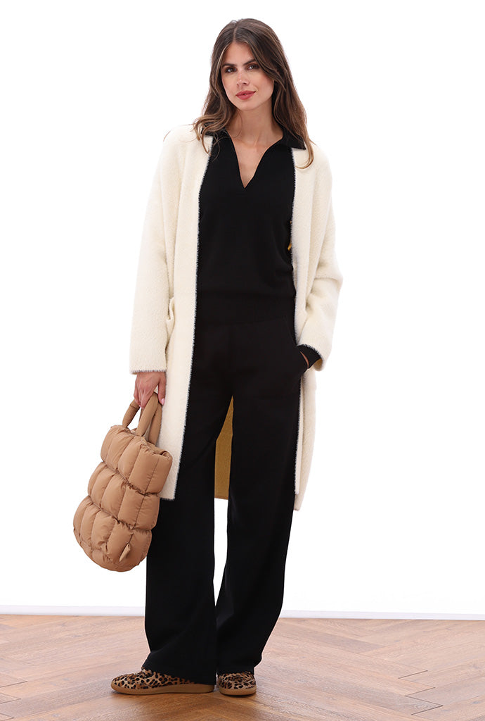 K-Design - Lange cardigan met zakken (B820)