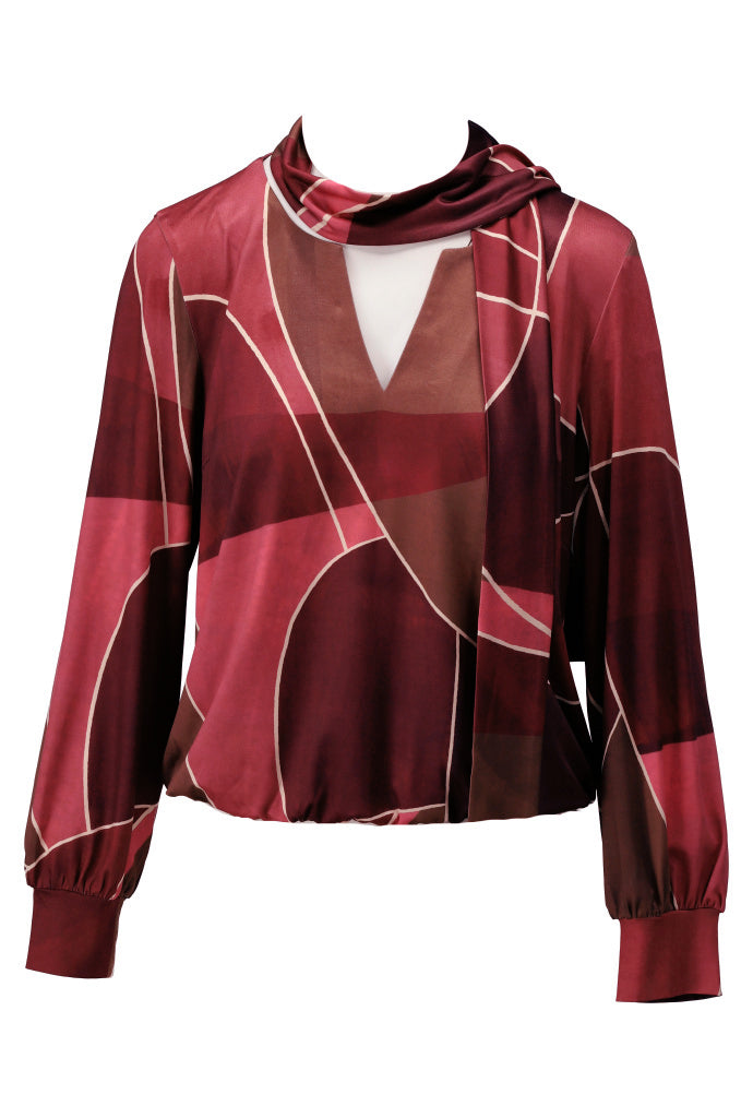 K-design — Top met sjaaltje & print publicity P165