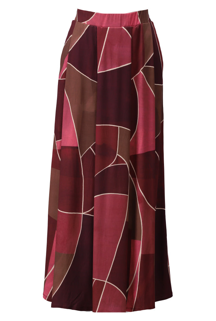 K-design — Maxi rok met retro print — packshot