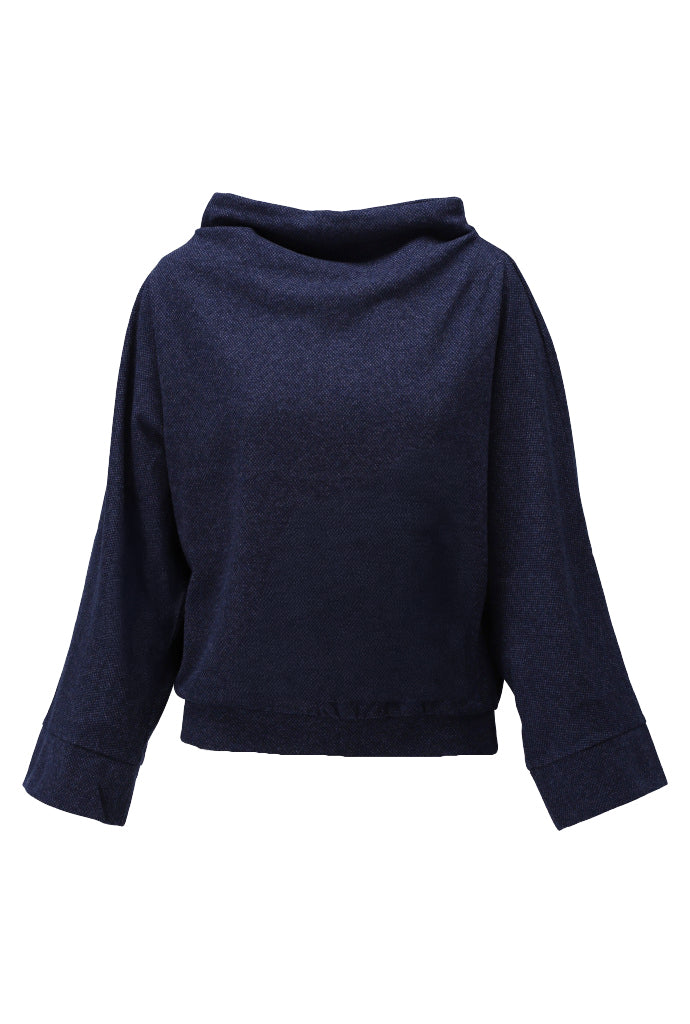You're My Lobster — Soft touch top met kraag — packshot dark blue