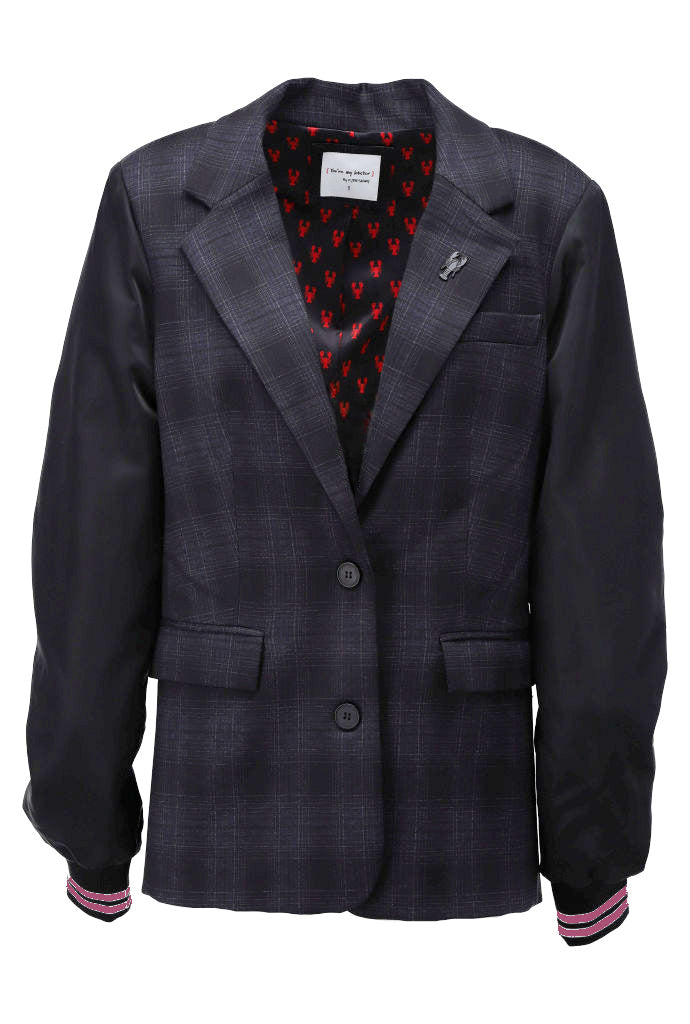 Blazer met gestreepte manchet - D409L