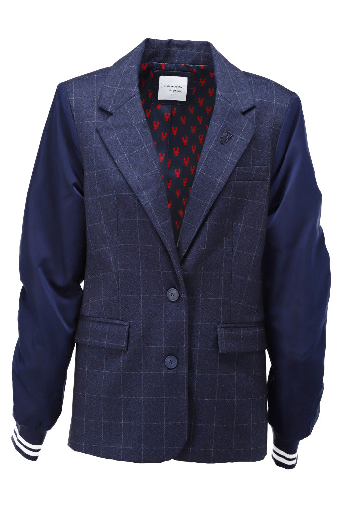 Blazer met gestreepte manchet - D409L