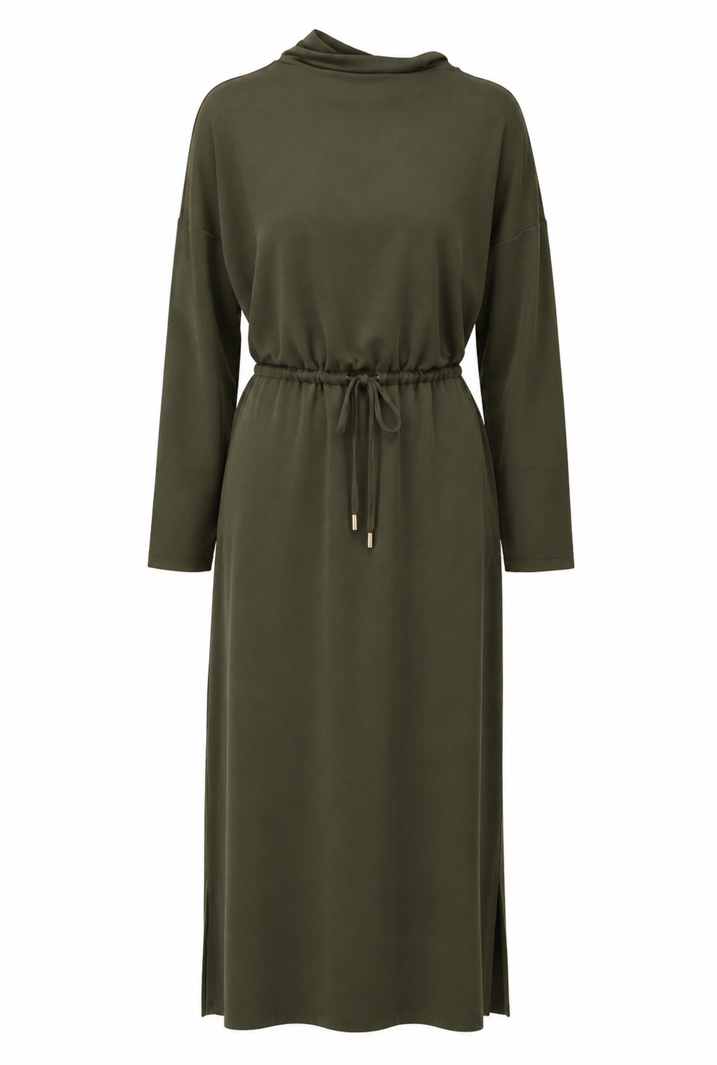 You're My Lobster — Soft touch maxi jurk — packshot dark olive