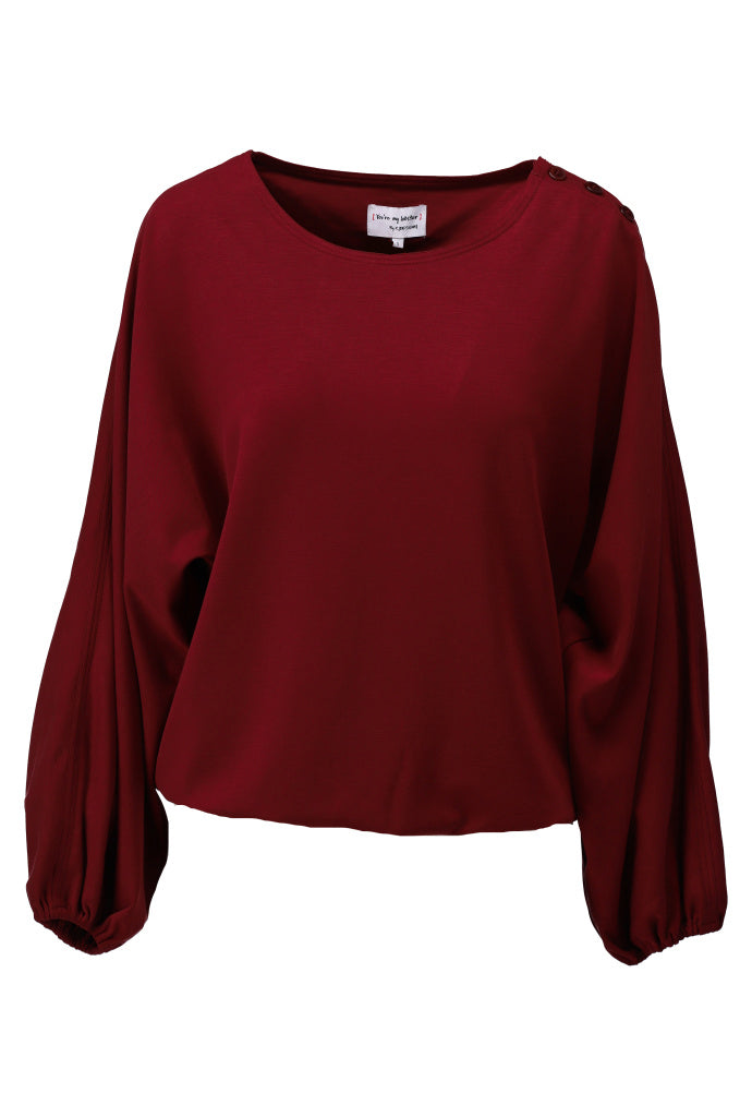 Soft touch top met knopen - D453L