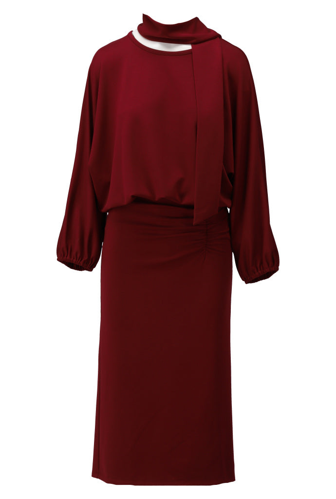 Maxi jurk met wijde mouwen - D456L