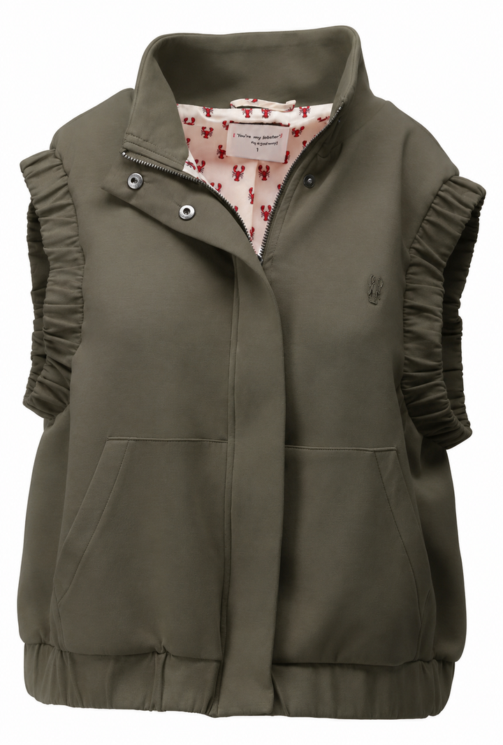 You're My Lobster — Body warmer met zakjes — packshot deep forest