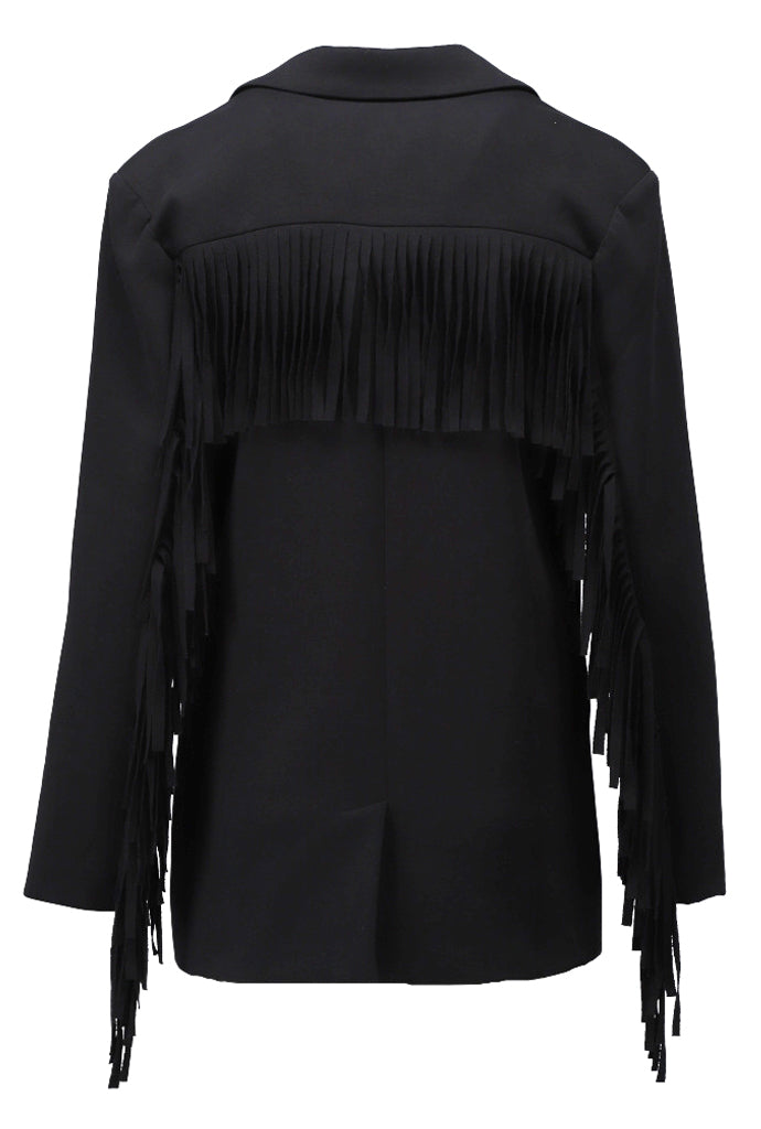 You're My Lobster — Blazer met franjes — packshot black
