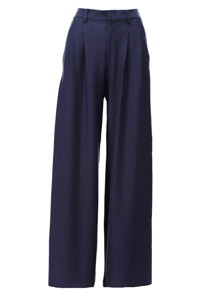 Broek met krijtstreep - D560L