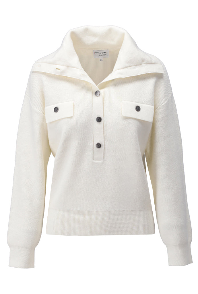 Pullover met knopen - D829L