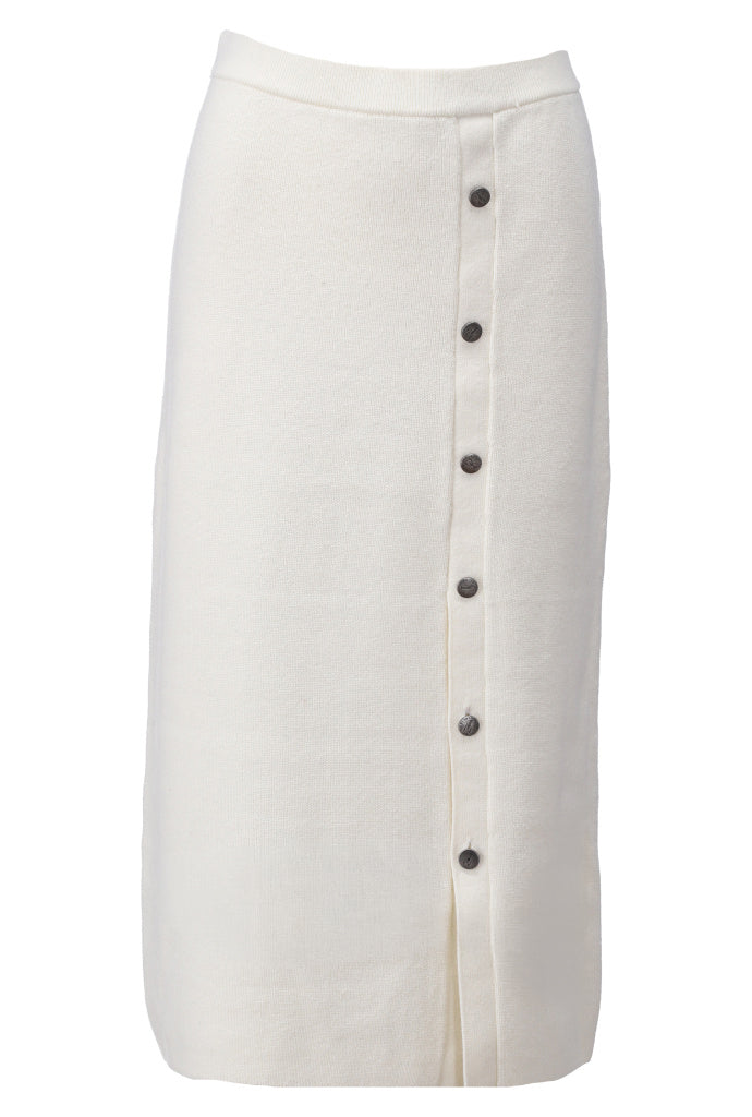 Gebreide rok met knopen - D830L