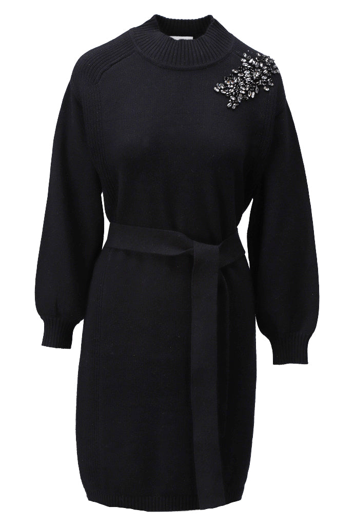 Gebreide jurk met strass - D837L
