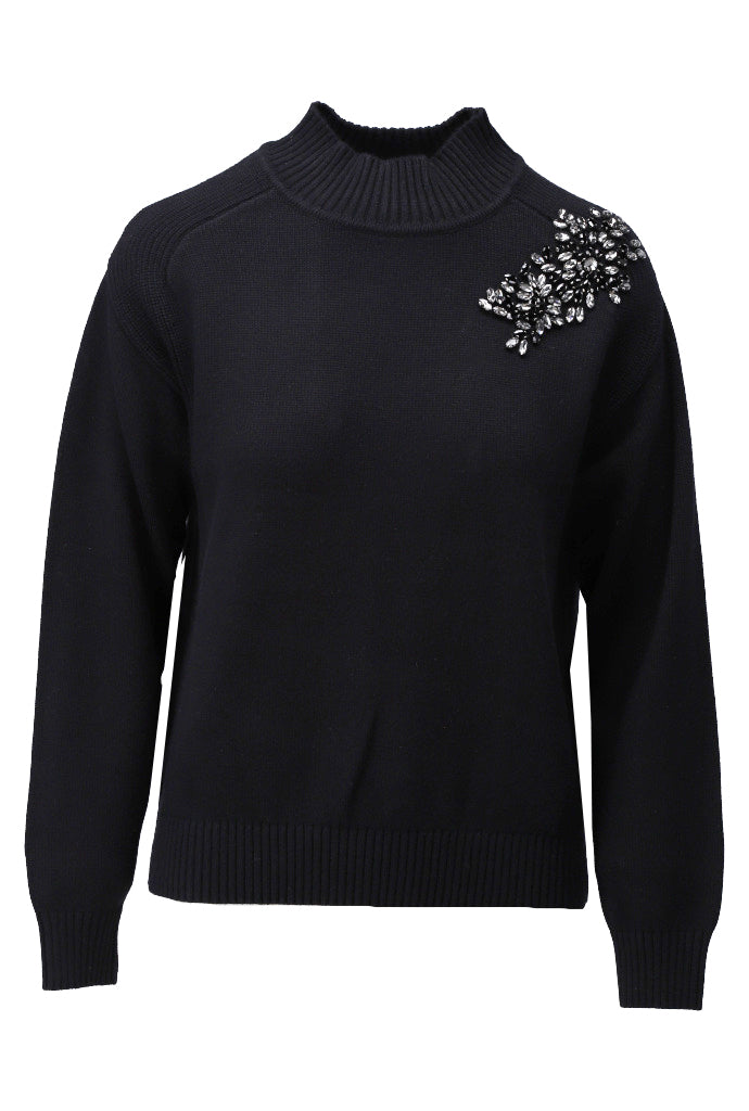 Gebreide pullover met strass - D838L