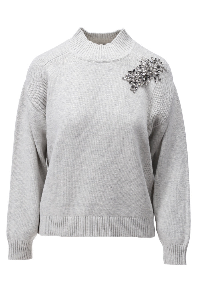 Gebreide pullover met strass - D838L