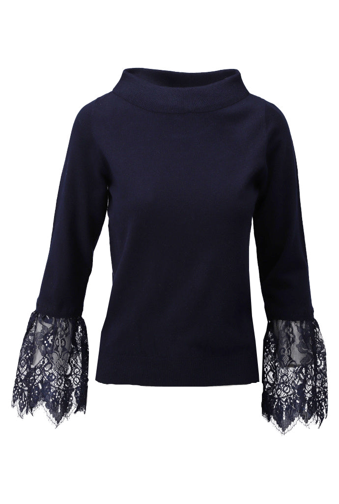 Pullover met kant - D840L