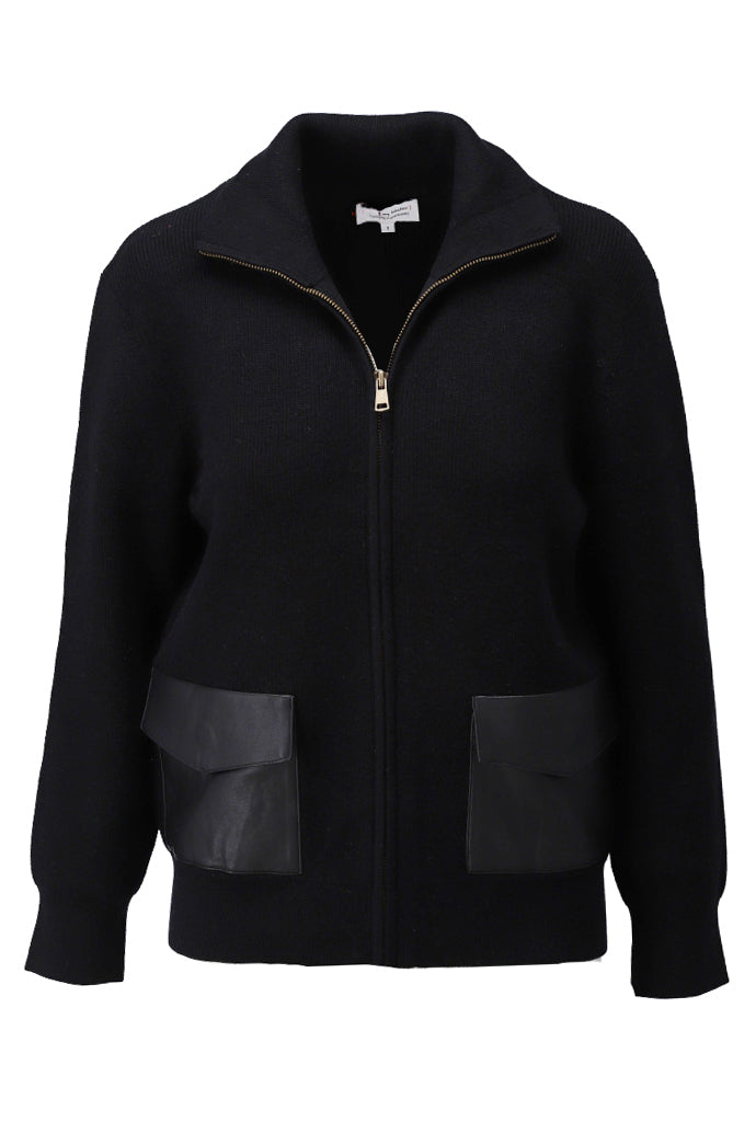 Vest met zakjes in lederlook - D844L