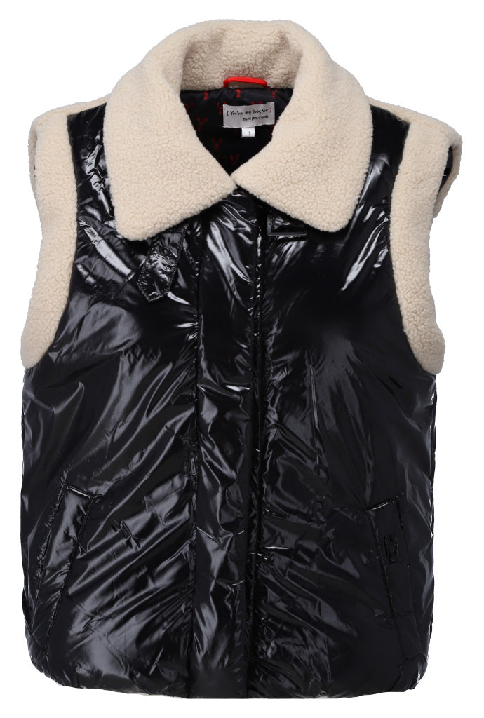 Bodywarmer met shearling - D901L