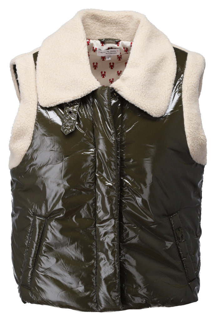 Bodywarmer met shearling - D901L
