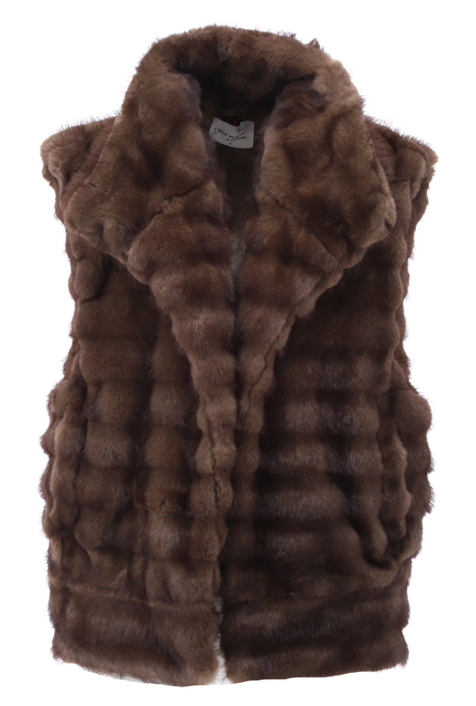 You're My Lobster — Bont gilet met zakjes — packshot taupe
