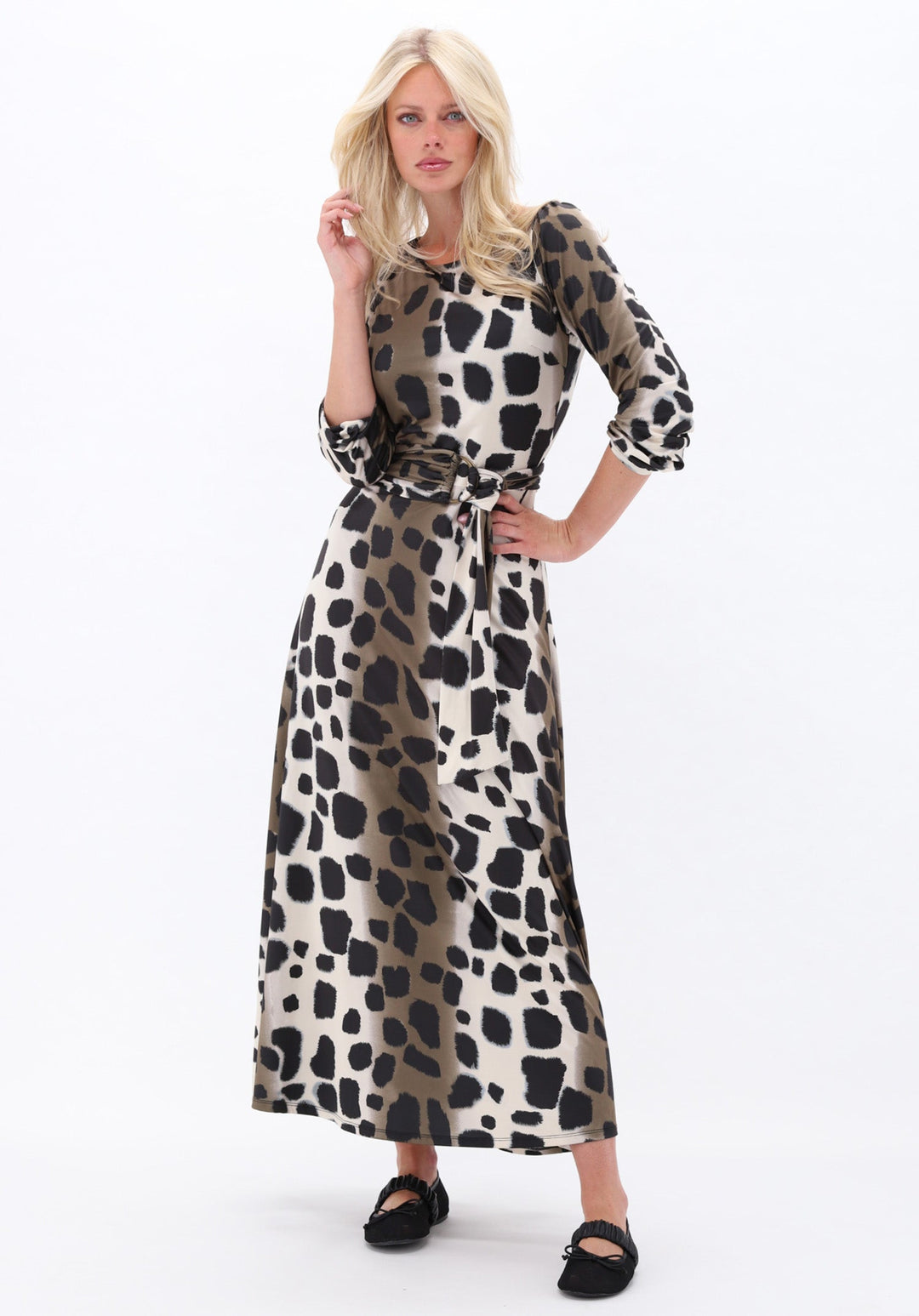K-design — Maxi jurk met dierenprint publicity P147