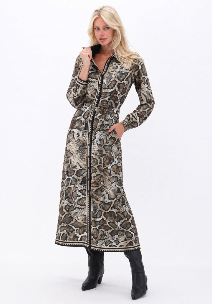 K-design — Maxi jurk met slangenprint publicity P176