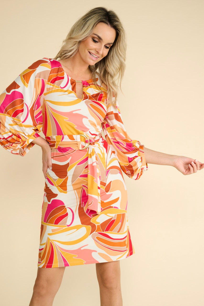 K-design - Mini dress met print en speciale riem (A301P943) - What Els!