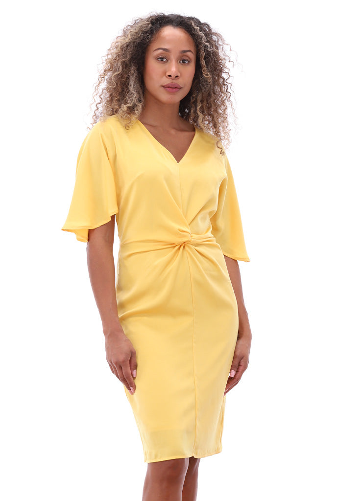 K-design - Mini Dress met V hals (A679Mimosa)