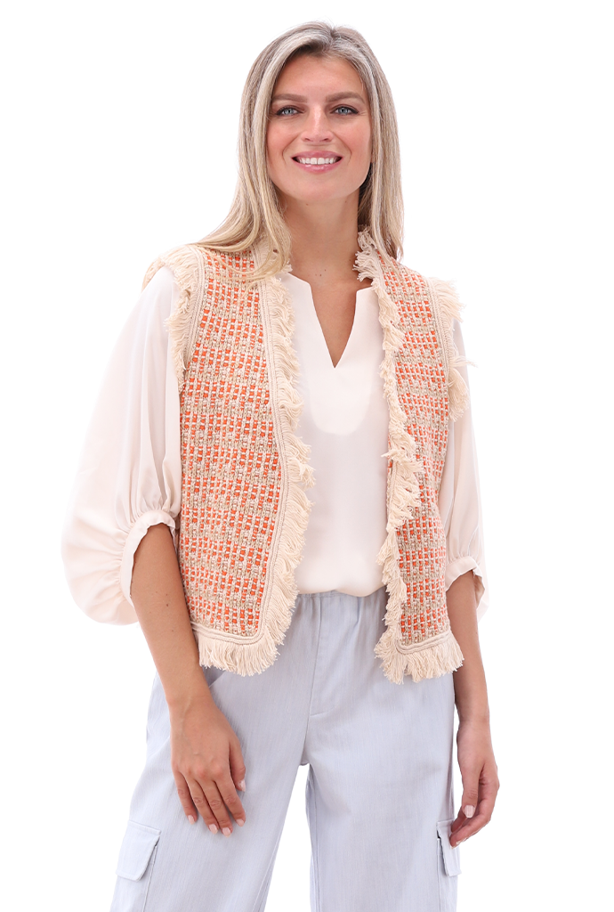 K-design - Cargo broek met plooi in jeans look (A732Light blue jeans) - What Els!