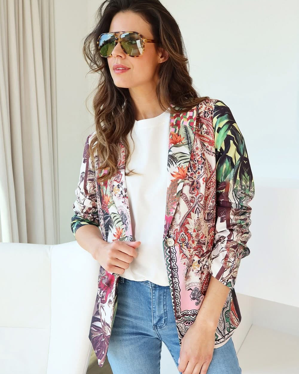 K-design - Blazer met print (A330P939)
