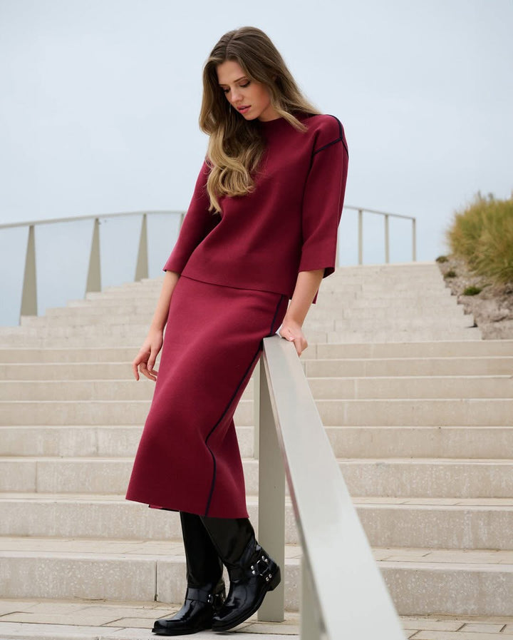 K-Design - Rok met contrast bies (B860)