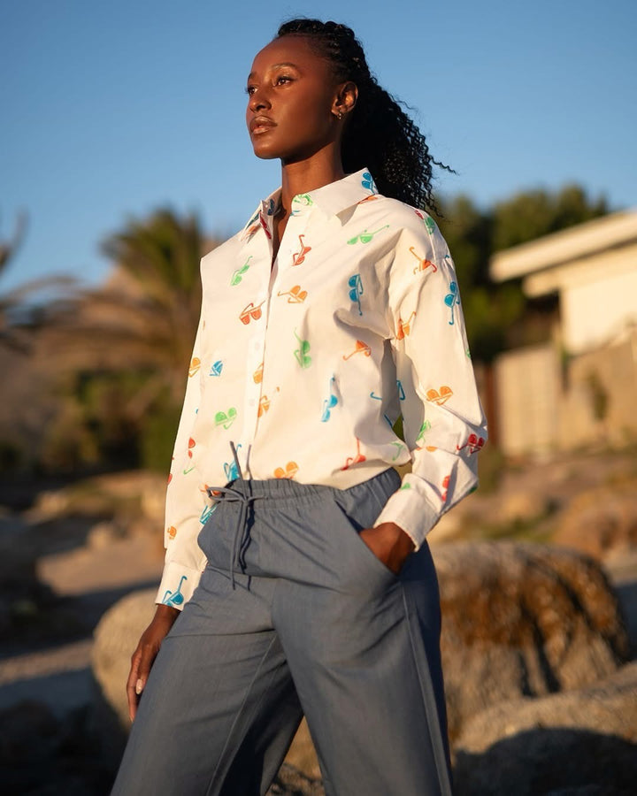 You're my lobster - Oversized blouse met zonnebrillen (C953L)