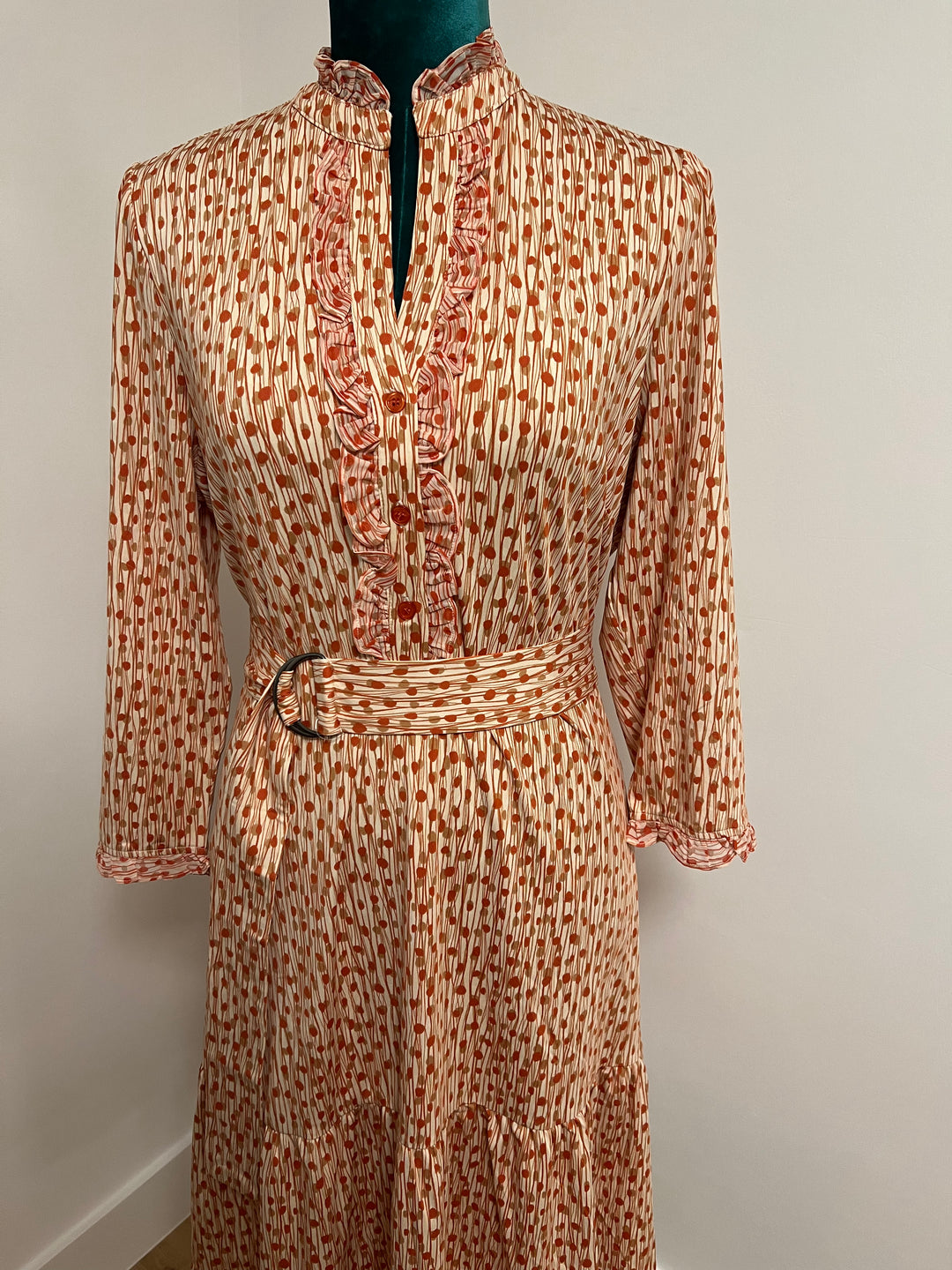 K-Design - Mini dress met print en riem (V309) - What Els!