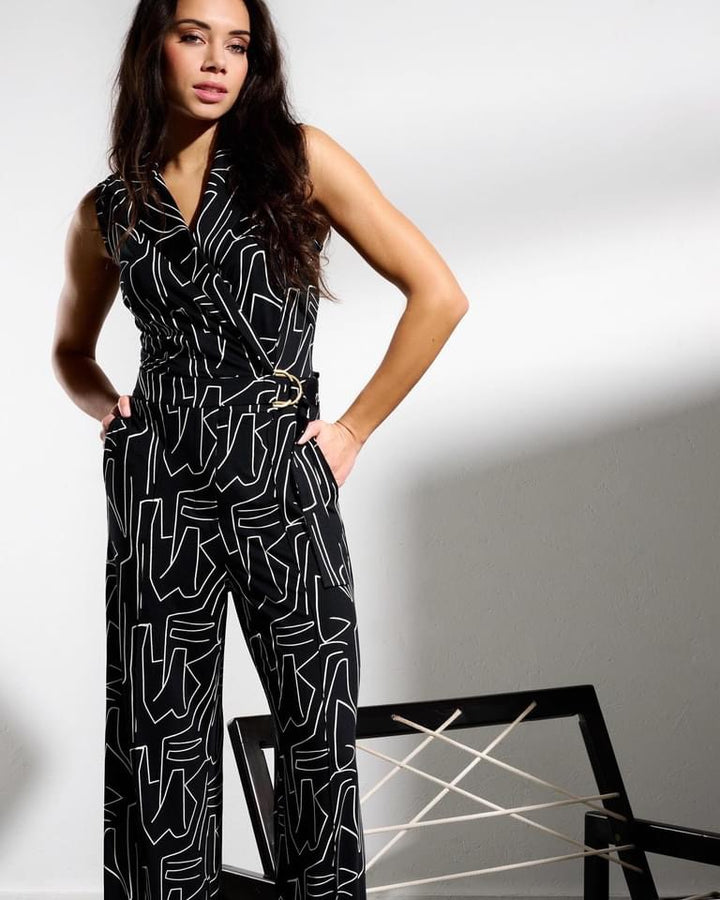 K-design - Crossover jumpsuit met geometrische print (Y315) - What Els!