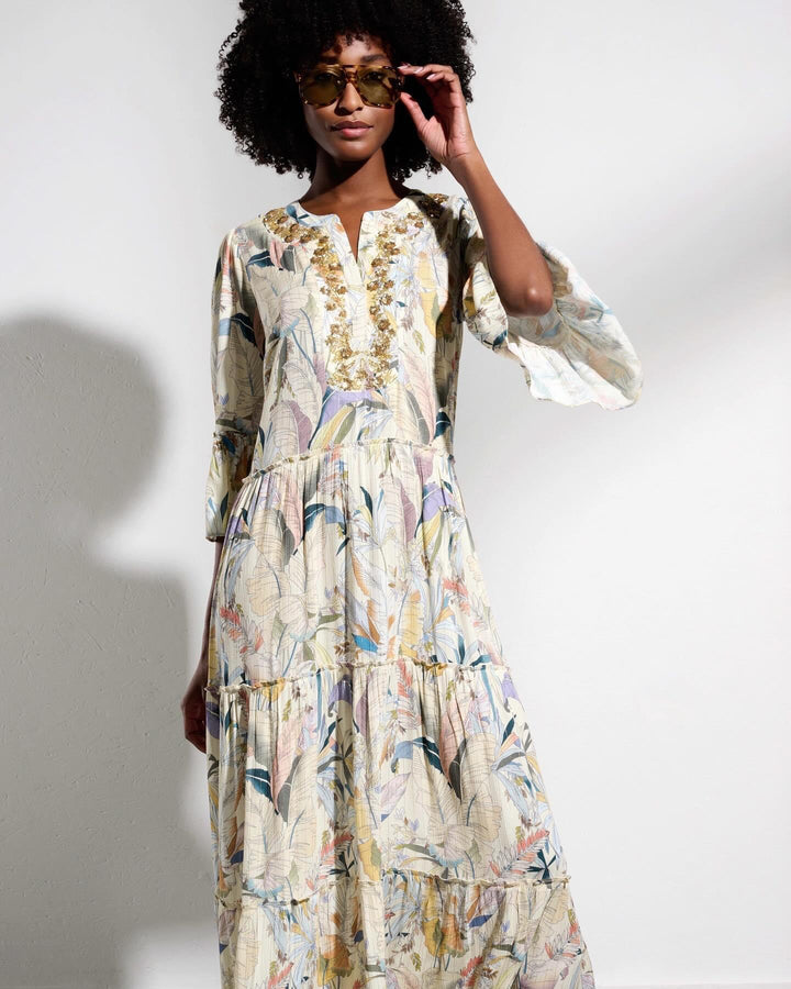 K-design - Maxi dress boho en volant (Y700) - What Els!