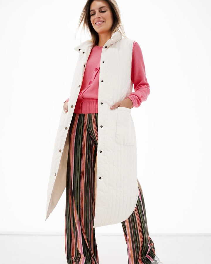 K-design - Gestreepte broek met bijpassende riem (Y108) - What Els!