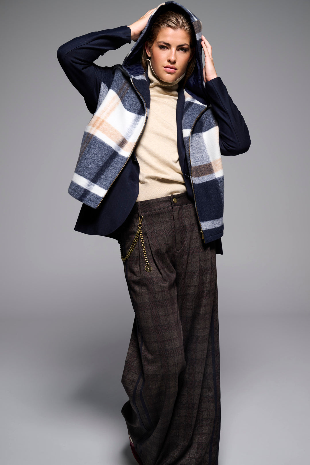 You're My Lobster — Vest met rits & kap — publicity dark blue blazer